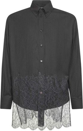 Fendi Bruine Kantinzet Wol Overhemd - Heren - Casual Overhemden - Bruin - M - Wol - Overhemden