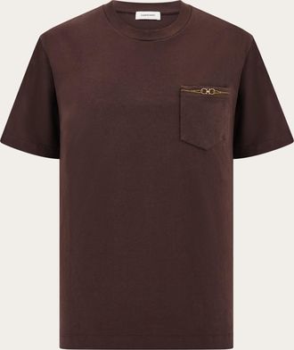 Ferragamo Men Jersey T-shirt Brown