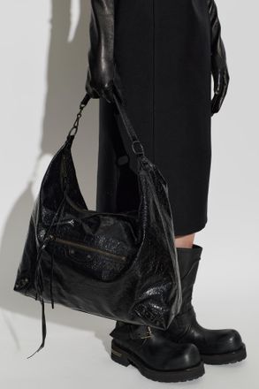 Balenciaga Le City Shoulder Bag, Womens, Black