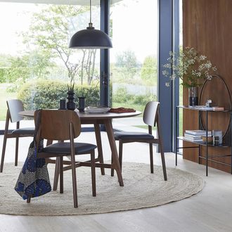 La Redoute Interieurs Ronde eettafel, notenhout en fineer, 4 tot 6 couverts, LARSEN