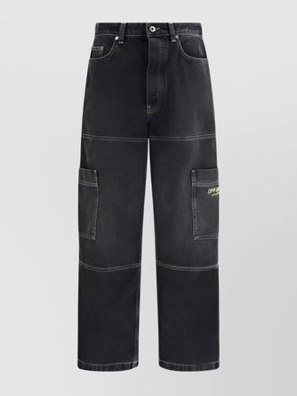 Off-white cargo jeans urban style