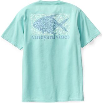 Vineyard Vines Big & Tall Tarpon Whale T-Shirt in Aqua Haze at Nordstrom, Size 3X Big