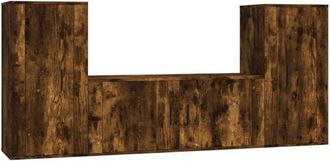 vidaXL Vidaxl - 3 Piece tv Cabinet Set Smoked Oak Engineered Wood