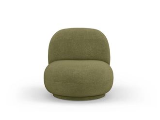 MICADONI Sill&oacute;n giratorio de tejido boucl&eacute; verde