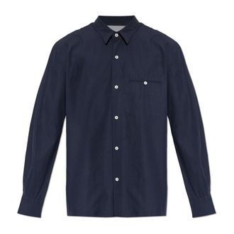 Officine G&eacute;n&eacute;rale Casual Shirts, male, Blue, Size: 2XL Lionel Shirt
