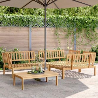 vidaXL Set De Sof&aacute;s De Palets De Jard&iacute;n 4 Pzas Madera Maciza De Acacia Vidaxl