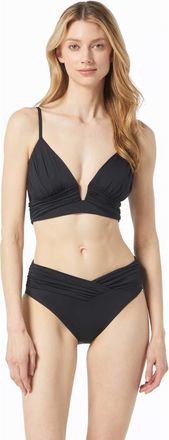 Michael Kors V-Wire Bikini Top in 001-Black at Nordstrom, Size Medium