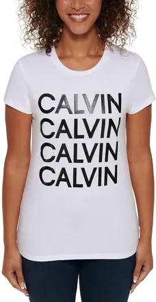 Calvin Klein Performance V Neck T-Shirt In White