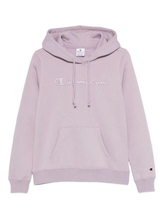 Champion Hoodie met geborduurd logo - Paars