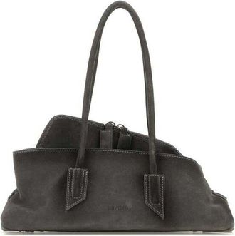 The Attico La Passeggiata Small Top Handle Bag Gray