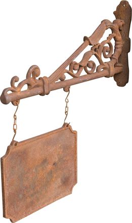 Biscottini International Biscottini - Insignia De Pared De Fundici&oacute;n De Hierro Acabado Con Efecto &Oacute;xido Natural L70xpr12xh85 Cm