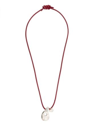 ALIGHIERI The Reader on the Shore choker necklace - women - Leather/Brass - One Size - Silver