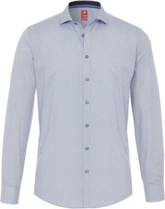 Pure Slim Fit Functioneel Overhemd - Heren - Overhemden - Blauw - Maat: XL Leer