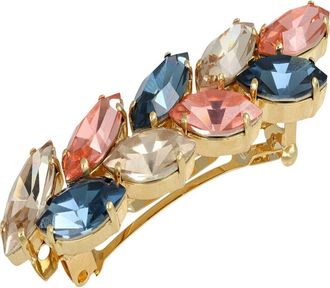 L. Erickson Small Ivy Swarovski Crystal Barrette in Rose/light Silk/rose Peach at Nordstrom