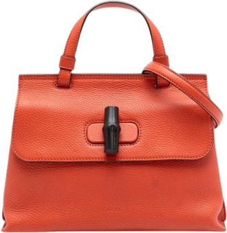 Gucci Pre-owned Handbags, female, Orange, Size: ONE SIZE Pre-owned The Daily Satchel