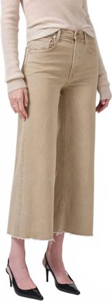 Citizens Of Humanity Lyra Wide Leg Crop Pants In Porcini