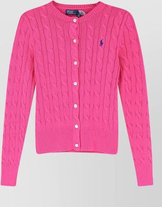 Polo Ralph Lauren cable-knit cotton crewneck cardigan