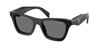 Prada PR C07SF Asian Fit Polarized 16K90T Womens Sunglasses Black Size 52