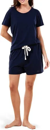 Papinelle Sleepwear Ada Boxer Short Pajamas in Navy at Nordstrom, Size X-Large
