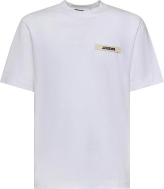Jacquemus The Gros Grain T-Shirt - Heren - T-shirts - Wit - XL - Katoen - Tops