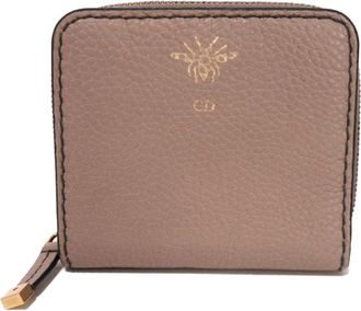 Dior Beige Leather Wallet (Bi-Fold) (Pre-Owned)