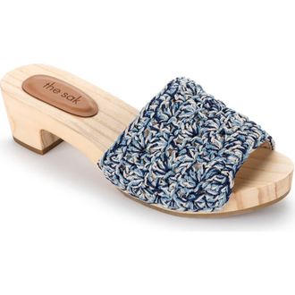 The Sak Ella Clog Sandal in Blue Static Shell at Nordstrom Rack, Size 8