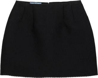 Prada Mini-rok met kanten detail - Zwart