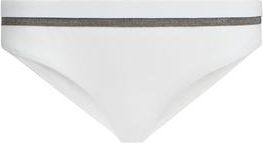 Brunello Cucinelli Techno jersey bikini bottoms with monili in White at Nordstrom, Size 48 It