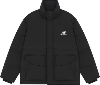New Balance Logo Print Warm Jacket Asia Sizing Black AMJ14309-BK