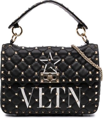 Valentino Pre-owned Valentino Medium Lambskin VLTN Rockstud Spike Satchel Ladies WS7D7RELPDG4KLUP