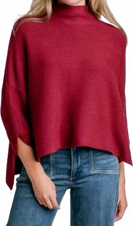 Kerisma Knitted Boho Sweater In Cherry Red