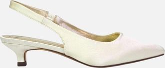 XY London Womens XY London Womens/Ladies Avalone Sling Back Kitten Heel Sandals - Cream - Size: 4