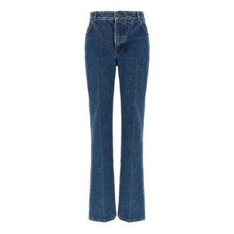 Balmain Straight-leg denim jeans - Dames - Bootcut Jeans - Blauw - M - Denim - Jeans