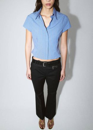 Mango Pantaloni dritti dettaglio cuciture nero - Donna - 36 - MANGO