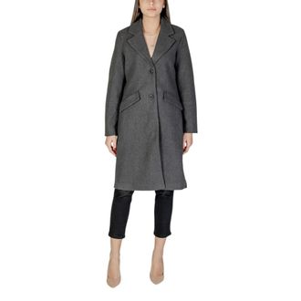Vero Moda Single-Breasted Coats, female, Gray, Size: M Fortunesara Long Coat