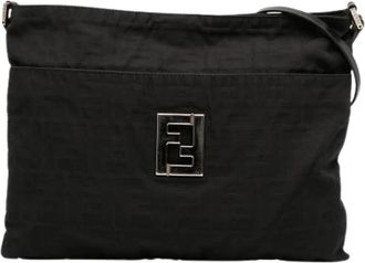 Fendi Pre-owned Vintage Canvas Cross Body Bag - Dames - Vintage Schoudertas - Zwart - ONE Size - Vintage
