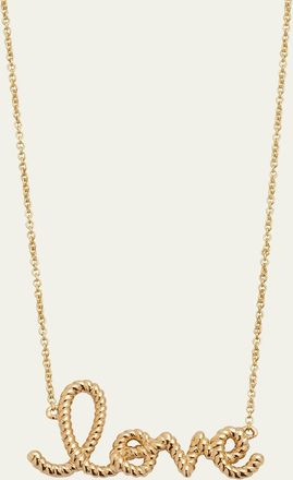 Sydney Evan 14K Yellow Gold Medium Rope Love Pendant Necklace