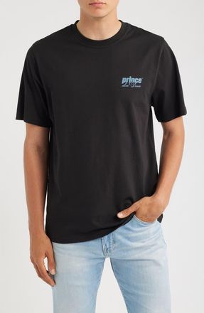 Les Deux x Prince Organic Cotton Graphic T-Shirt in Black at Nordstrom, Size Xx-Large