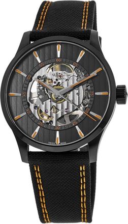 Mido Multifort Skeleton Vertigo Black Dial Fabric Strap Mens Watch M038.436.37.051.00