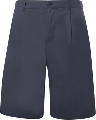 Alpha Studio Technische katoenen bermuda shorts - Heren - Korte Broeken - Blauw - XL - Katoen - Korte Broeken