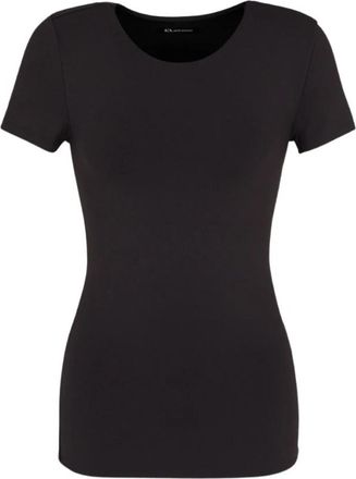 A|X Armani Exchange Slim fit T-shirt van technische stof - Dames - T-shirts - Zwart - L - Tops
