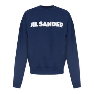 Jil Sander Heren, Sweatshirts & Hoodies, Blauw, Maat: L Katoen