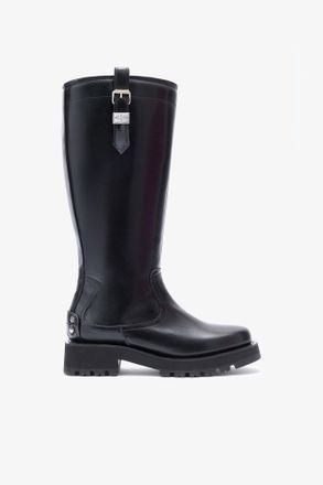 Ganni Black High Boots in Oleatex - Size 35 Oleatex&acirc;&cent;