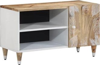 vidaXL Tv Cabinet 80x31.5x46 cm Solid Wood Mango Vidaxl