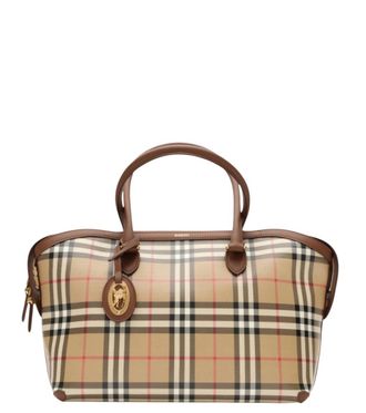 Burberry Beige Check Small Tote