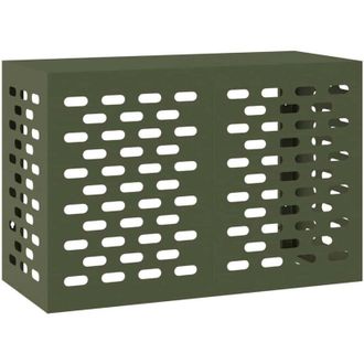 vidaXL Vidaxl Cubierta Para Aire Acondicionado Acero Verde Oliva 90x40x60 Cm