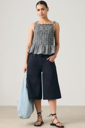 Levi's Blusa sin mangas Monaco - Mujer - XS - Negro / Springtime Dobby