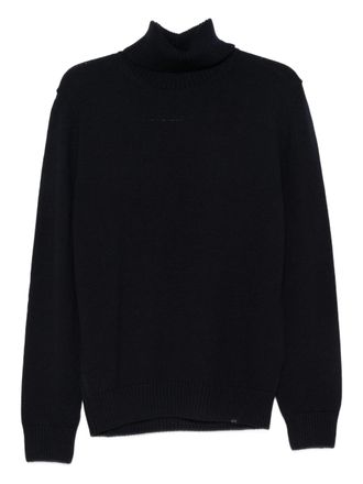Paul & Shark Ribbed Turtleneck Wool Sweater