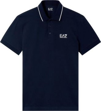 Emporio Armani Emporio Armani Ea7, Heren, Tops, Blauw, Maat: 2XL Katoen