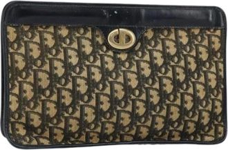 Dior Pre-owned Clutches, female, Multicolor, Size: ONE SIZE Pre-owned Trotter Canvas Clutch